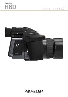 Hasselblad H6D manual. Camera Instructions.